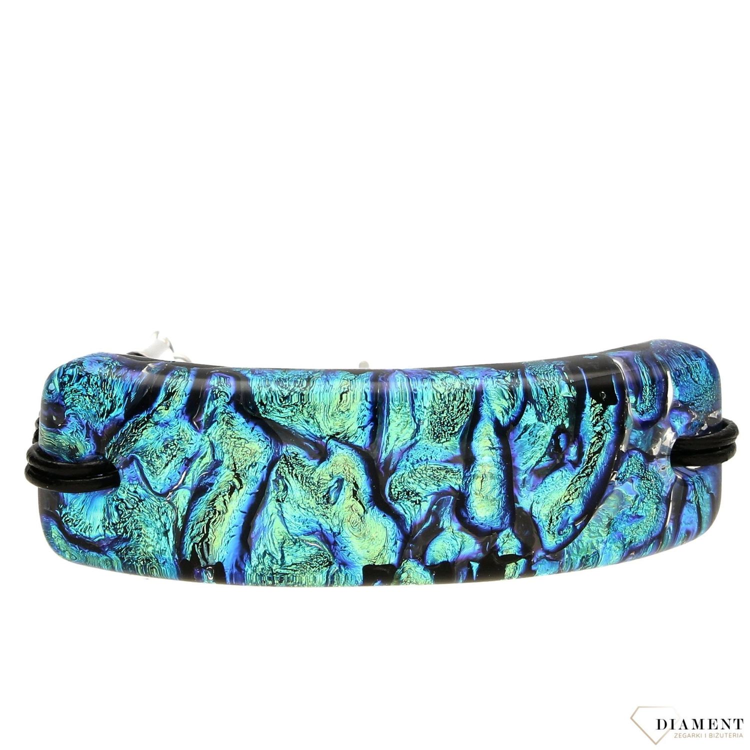 Bransoletka szkło weneckie granatowa kolorystyka Murano 06 (2).jpg